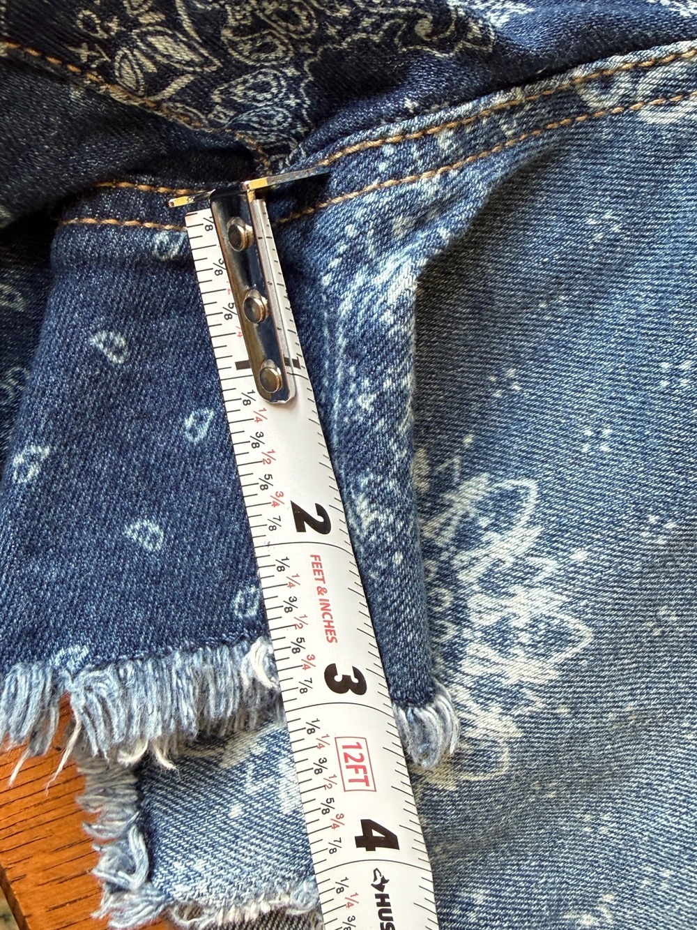 No Boundaries Bandana Paisley Denim Shortalls Overalls XXL 19 - Picture 9 of 10